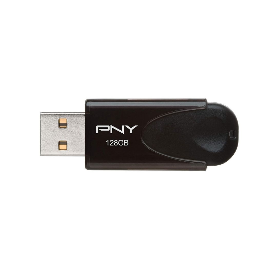 PNY Attach 4 128GB USB 2.0 Flash Drive, Black