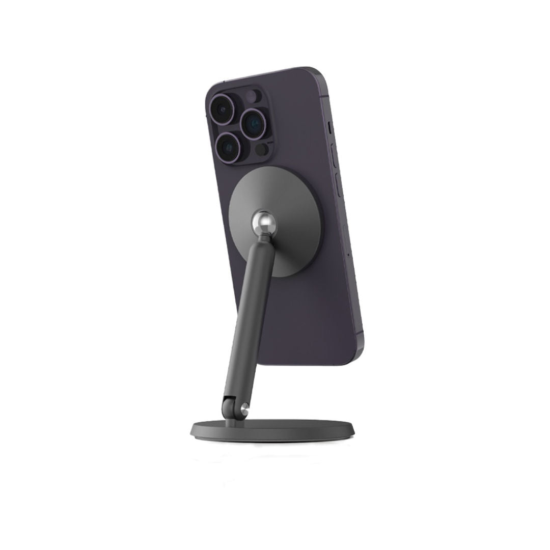 Powerology Rotatable Desktop Magsafe Phone Stand with 17*N5 Magnets, Dark Gray