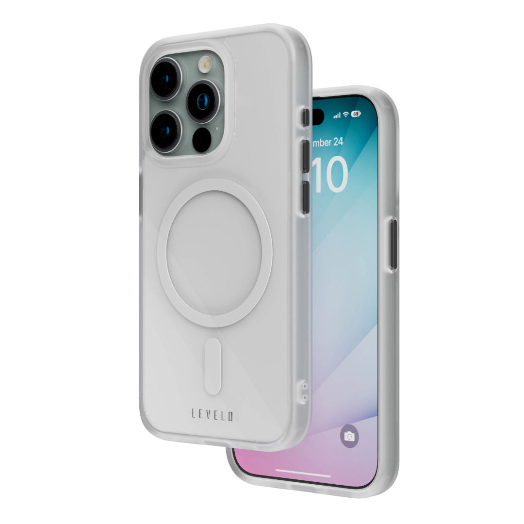 Levelo MagSafe Solo Case For iPhone 15 Pro/15 Pro Max, Clear View Technology, 3H Scratch Resistance