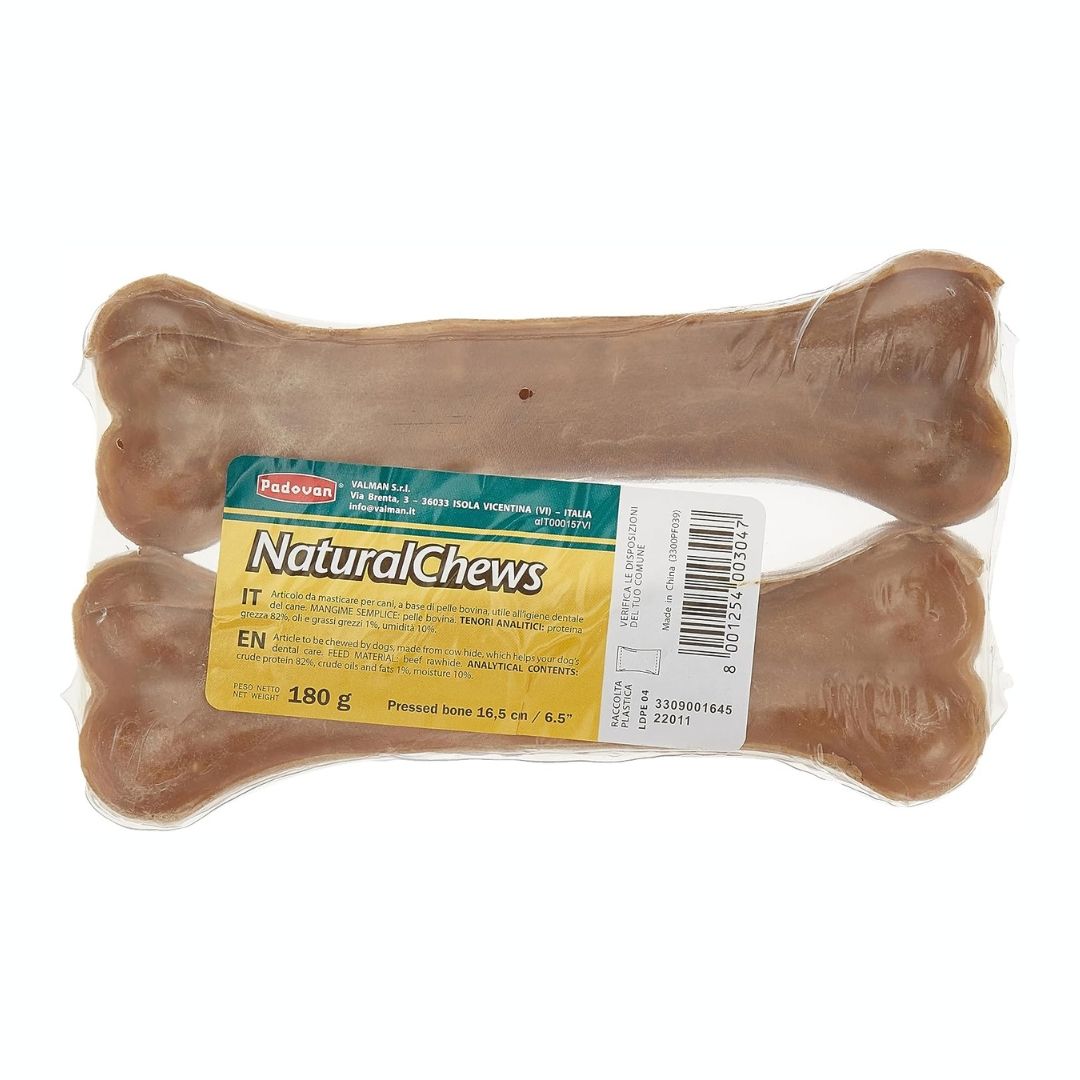 Padovan Natural Chews Bone 16.5cm ,180g Pack of 2