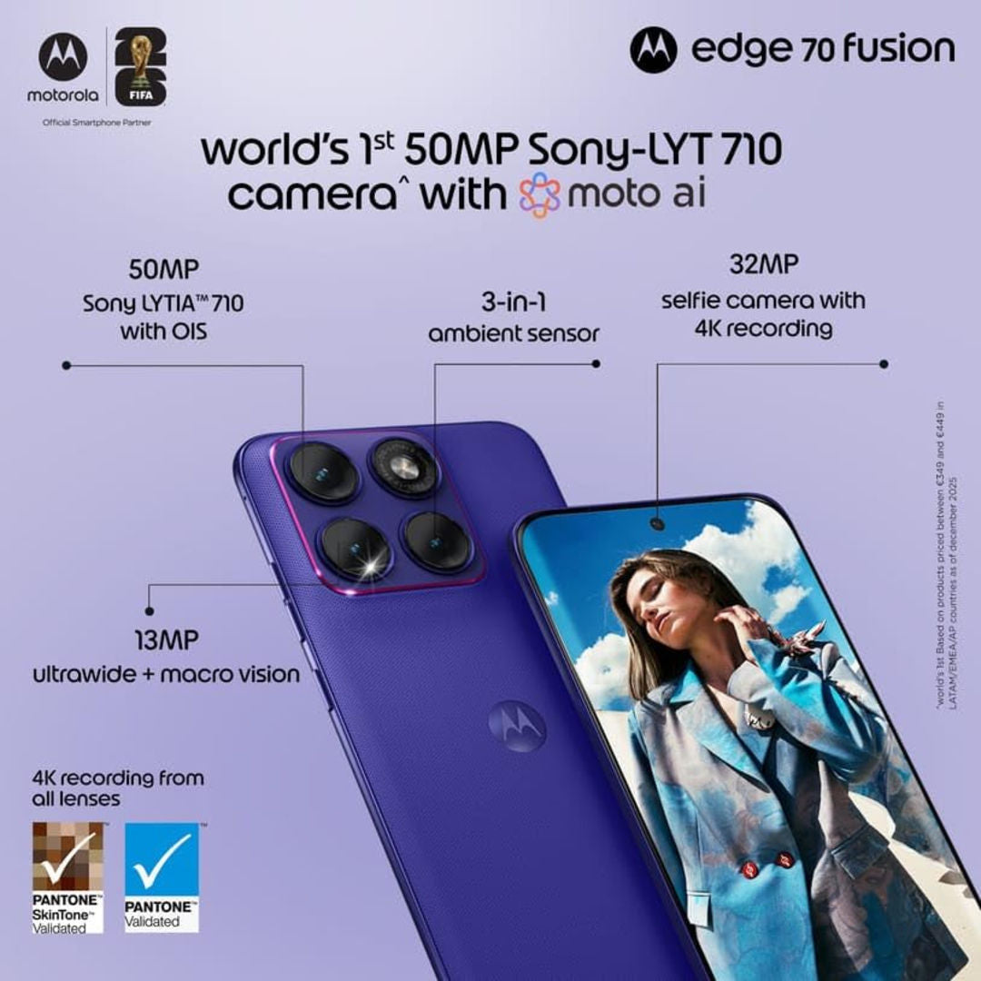 Motorola Edge 70 Fusion 5G, 12GB RAM, 256GB Storage