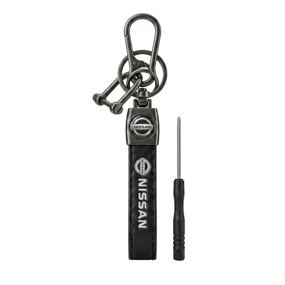 Premium Car Logo Leather Keychains