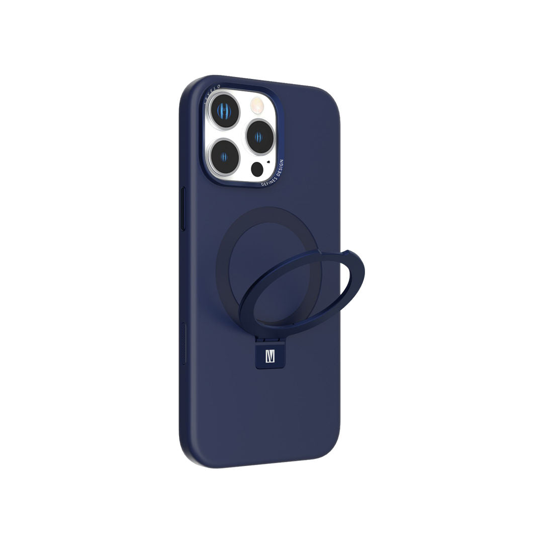 Levelo Iris Pro Magsafe Liquide Silicone Case for iPhone 16 Pro Max, Blue