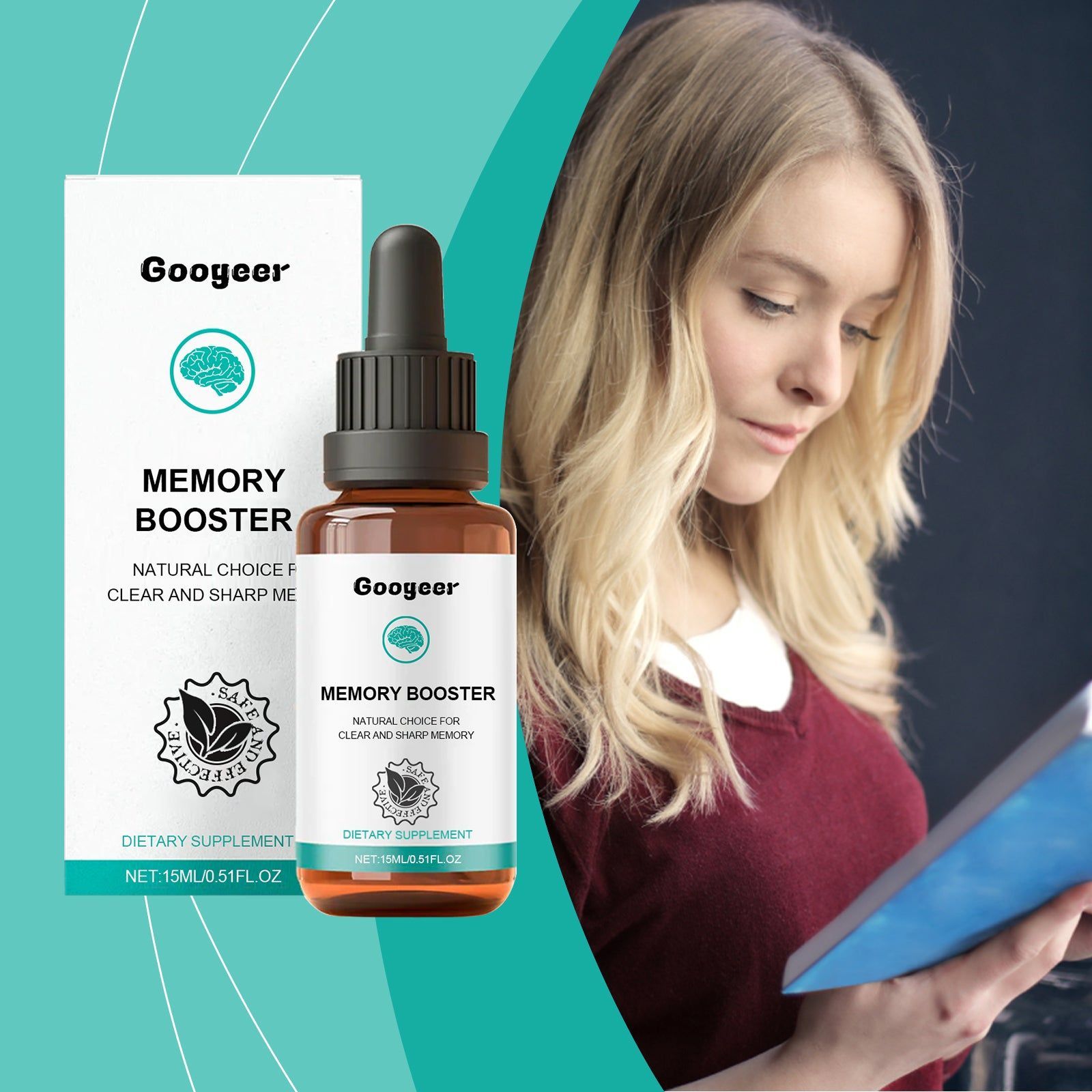 Boost Memory & Brain Power, Natural Body Care, Focus & Energy Support ,15ml