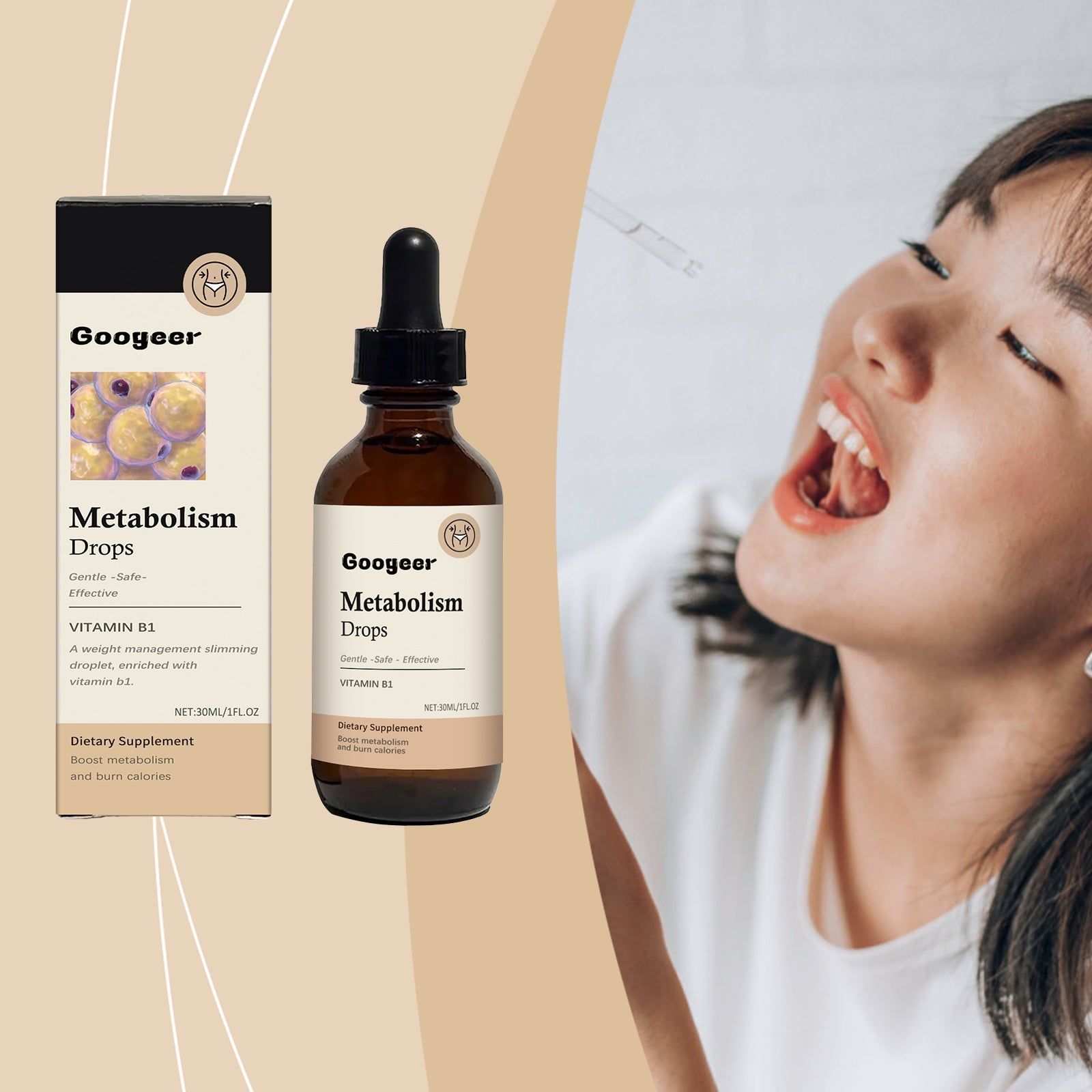Boost Your Body Care with Metabolism Vitamin Drops, Energy & Stress Support ,30ml