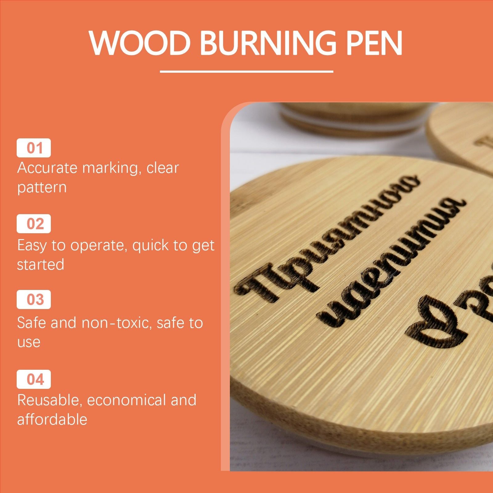 Create Stunning Wood Pyrograph Art with Heat Sensitive Markers, Easy to Use ,3 pieces