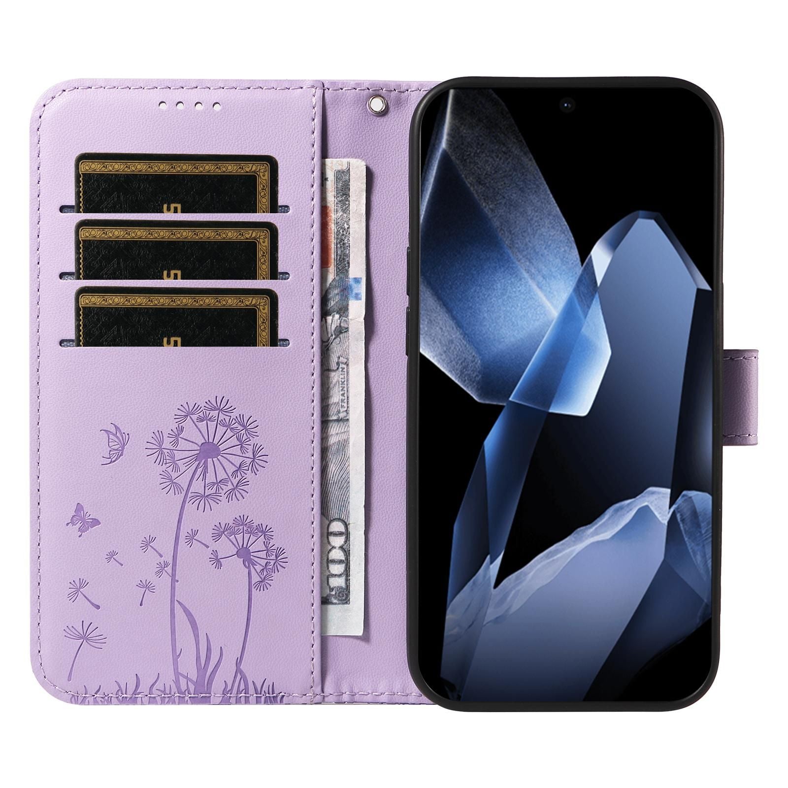 Dandelion Embossed Leather Case For OnePlus 13