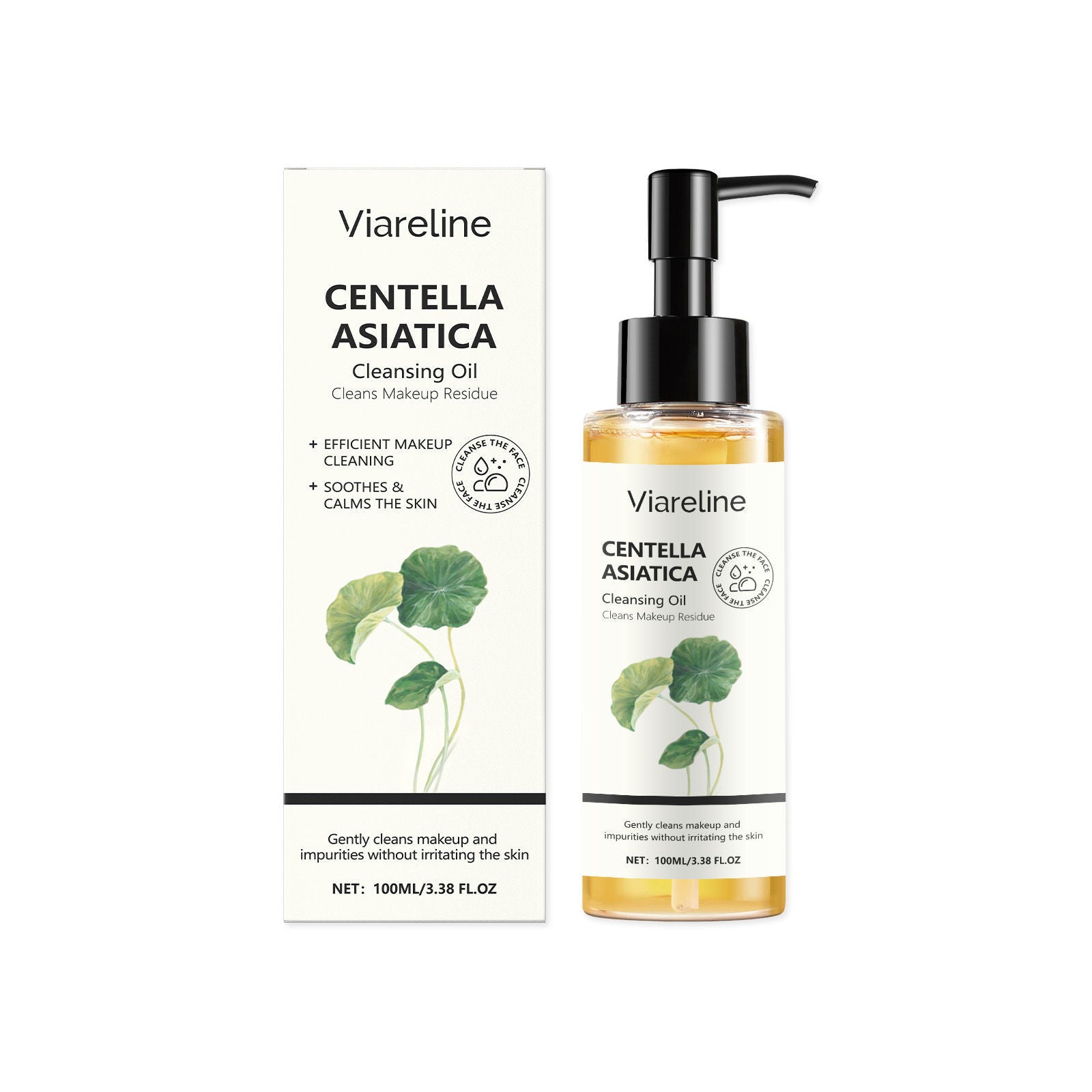 Centella Facial Cleansing Oil, Gentle Makeup Remover, Hydrating, Soothing, Natural Skincare ,100ml
