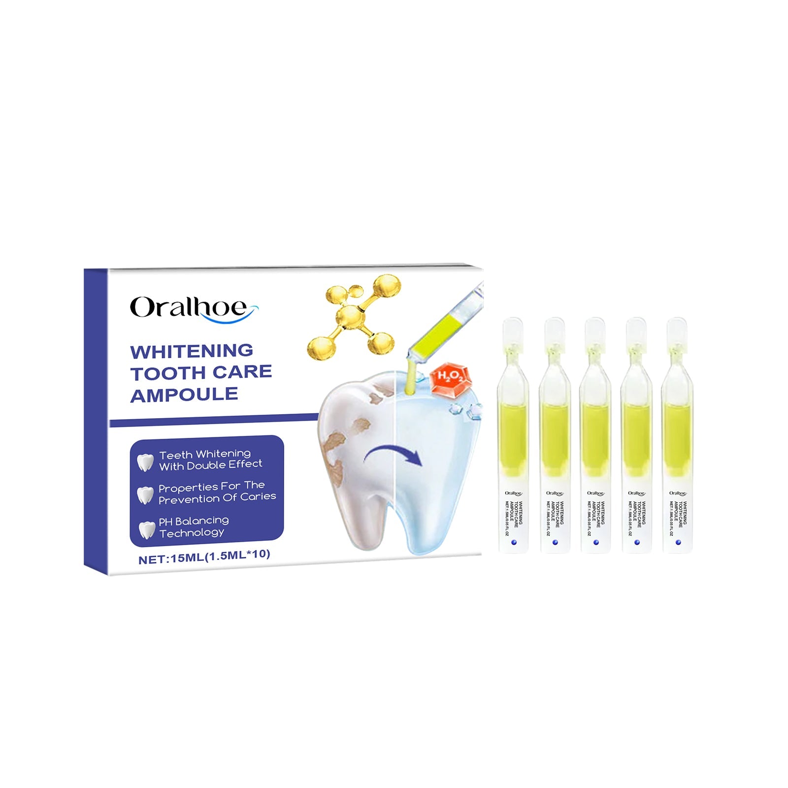 Brighten Your Smile with Teeth Whitening Serum, Remove Stains, Fresh Breath ,1.5ml*10