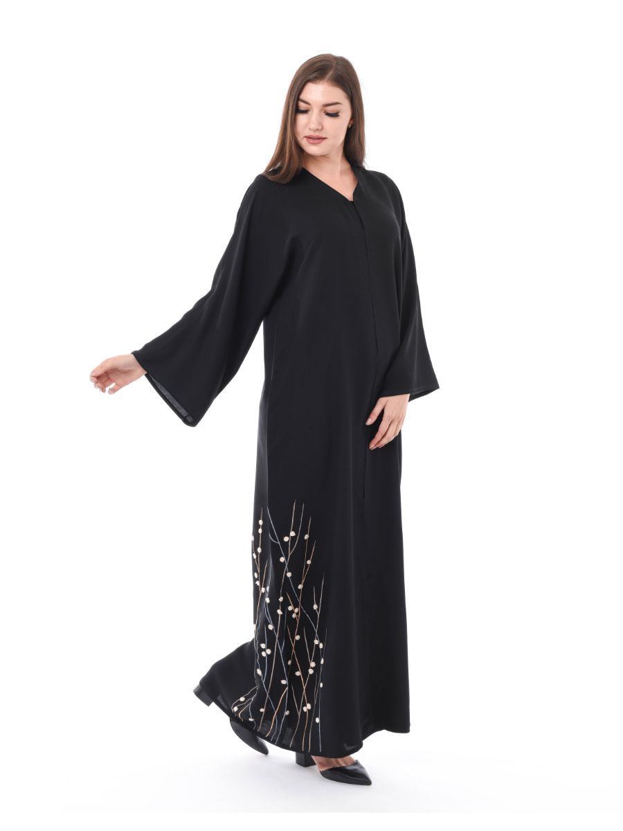 MOiSTREET Exotic Abaya with Hand Thread Work