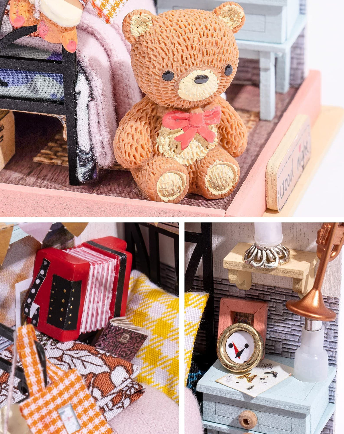 DIY Dollhouse Miniature Kit Mini House Assembly Toy Puzzle Wooden Craft Gifts