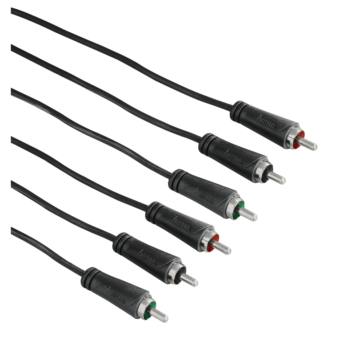 HAMA 122146 YUV Connecting Cable, 3 RCA plugs - 3 RCA plugs, 3.0 m