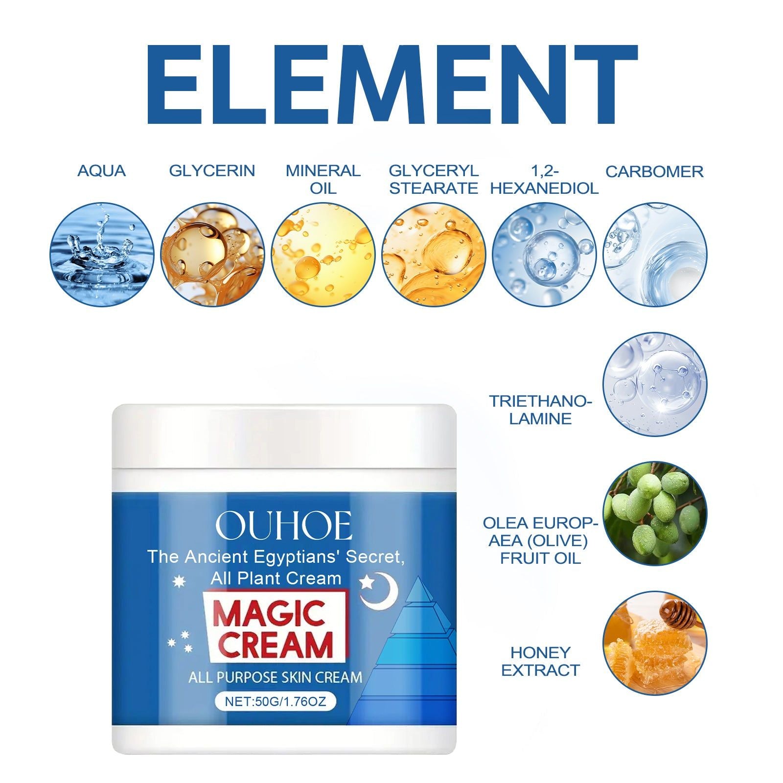 Deep Moisturizing Cream for Brightening, Hydrating, Anti-Aging, Nourishing Skin ,50g