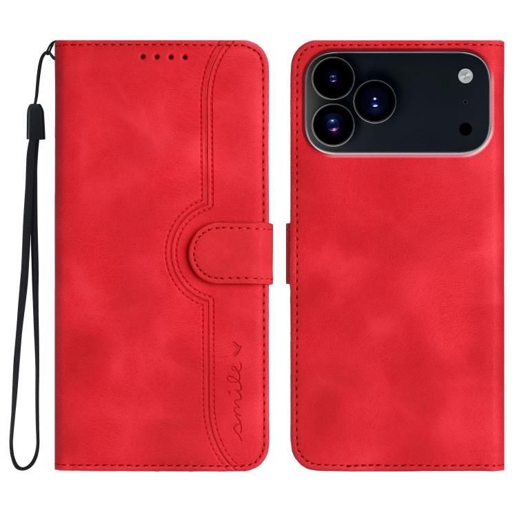 For iPhone 18 Pro Max / iPhone 17 Pro Max Heart Pattern Skin Feel Leather Phone Case