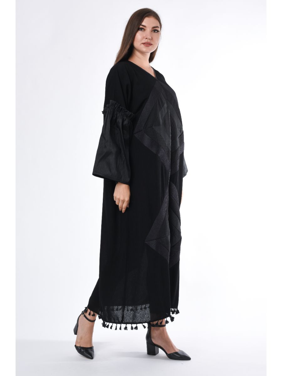 MOiSTREET Black Exotic Abaya