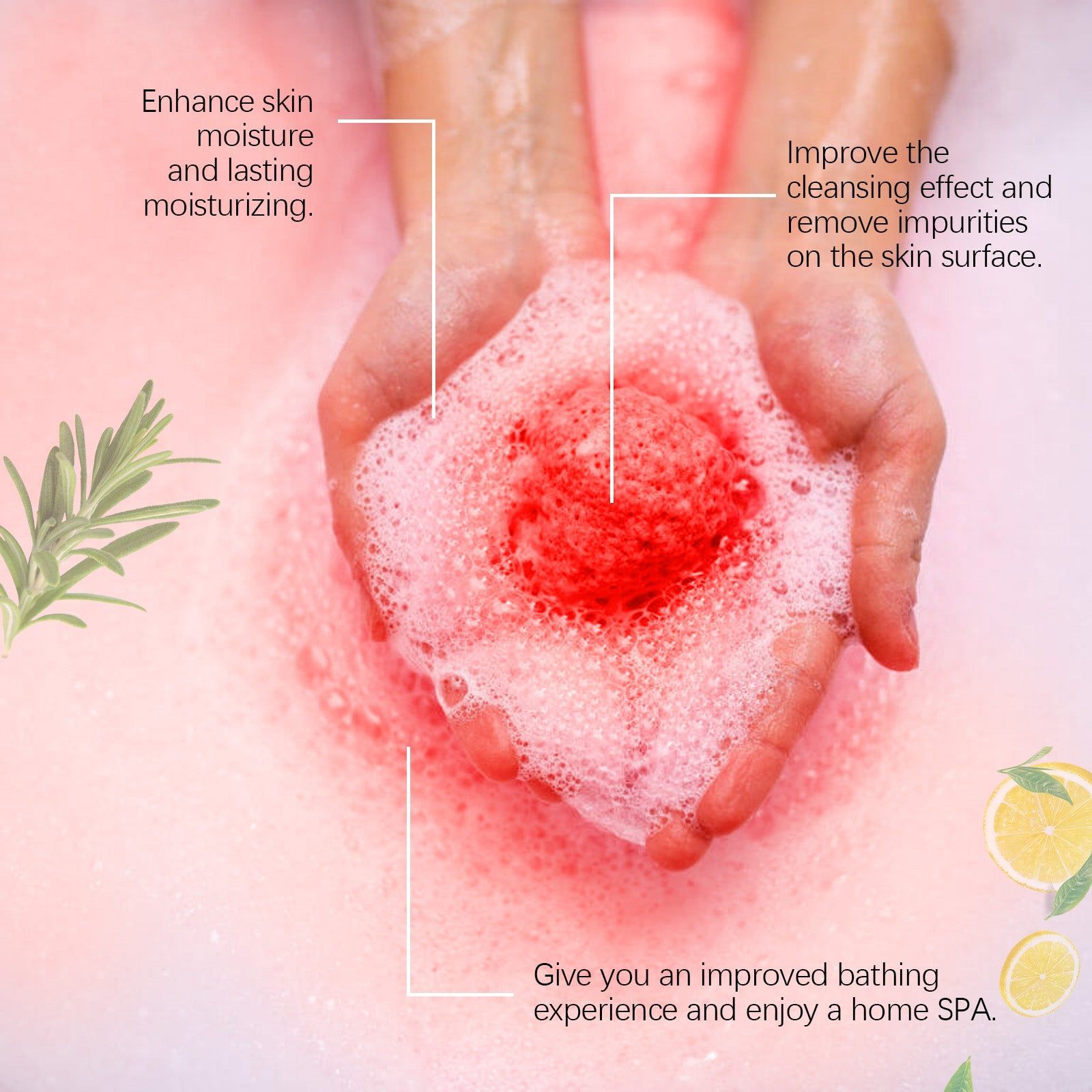 Christmas Bath Ball Set, Body Cleansing, Moisturizing, Fragrance, Spa Gift ,120g
