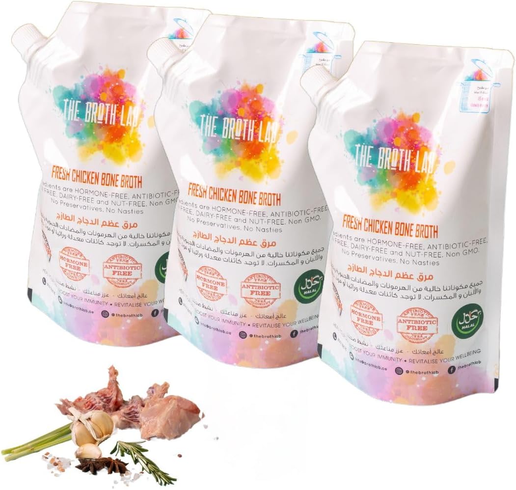 Fresh Chicken Bone Broth - 500ml pack of 3