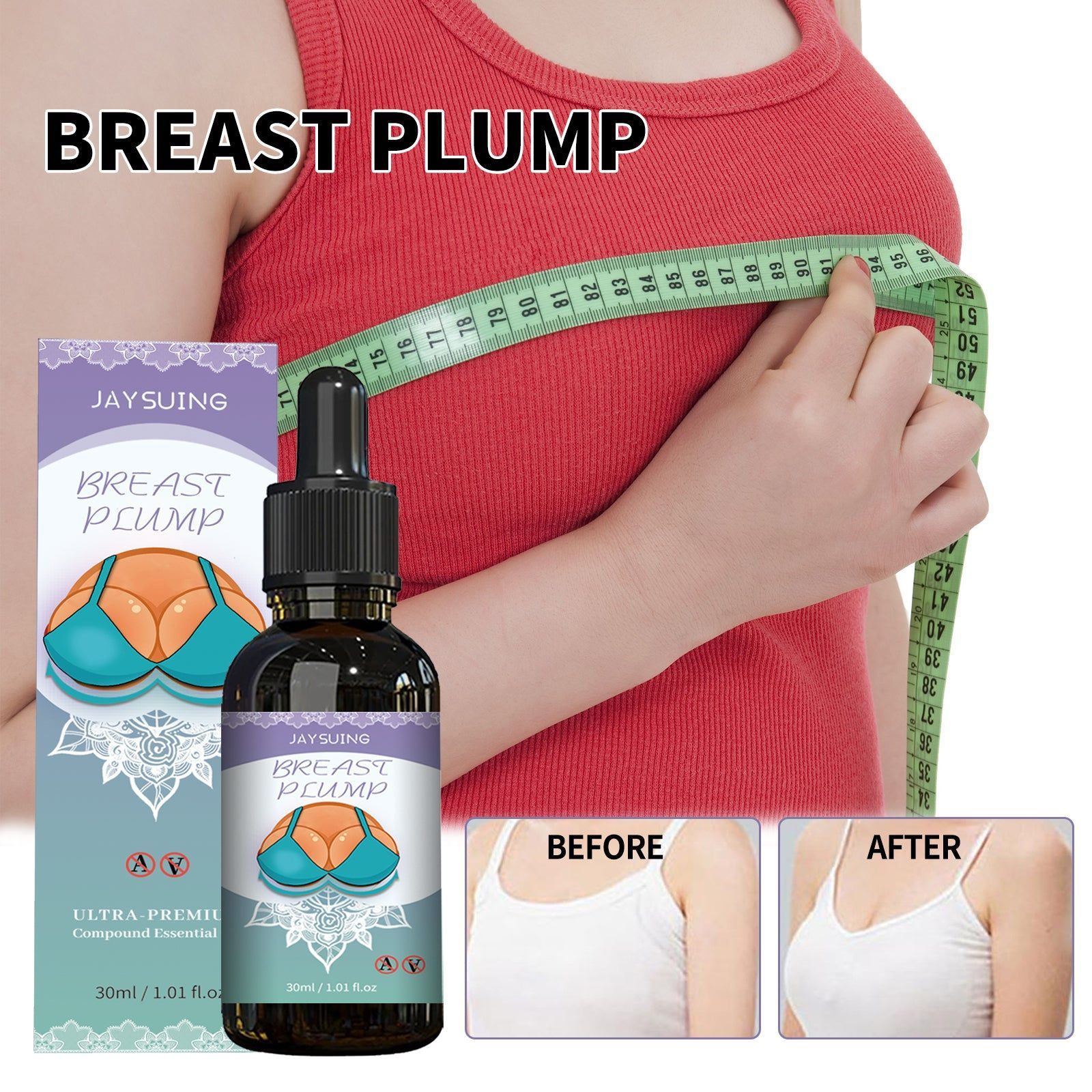 Boost Your Curves with Breast Enhancement Oil, Natural Plump and Firm ,30ml