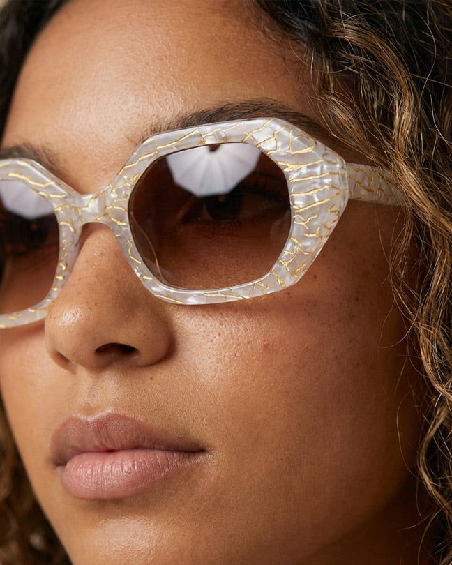 Urban Outfitters white gold sunglasses