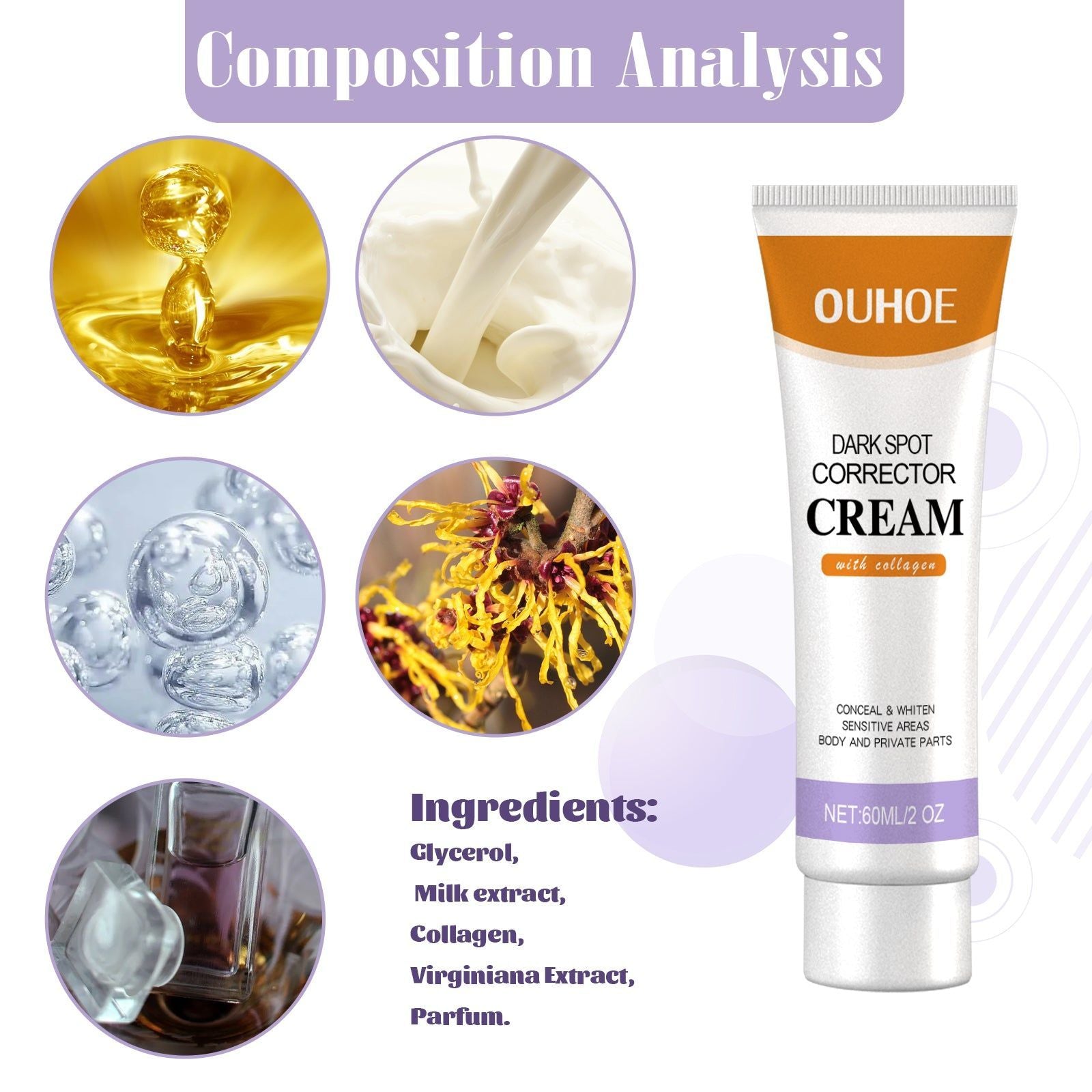 Brighten Dark Spots and Moisturize Skin, Collagen & Milk Extract for Radiant Glow ,60ml