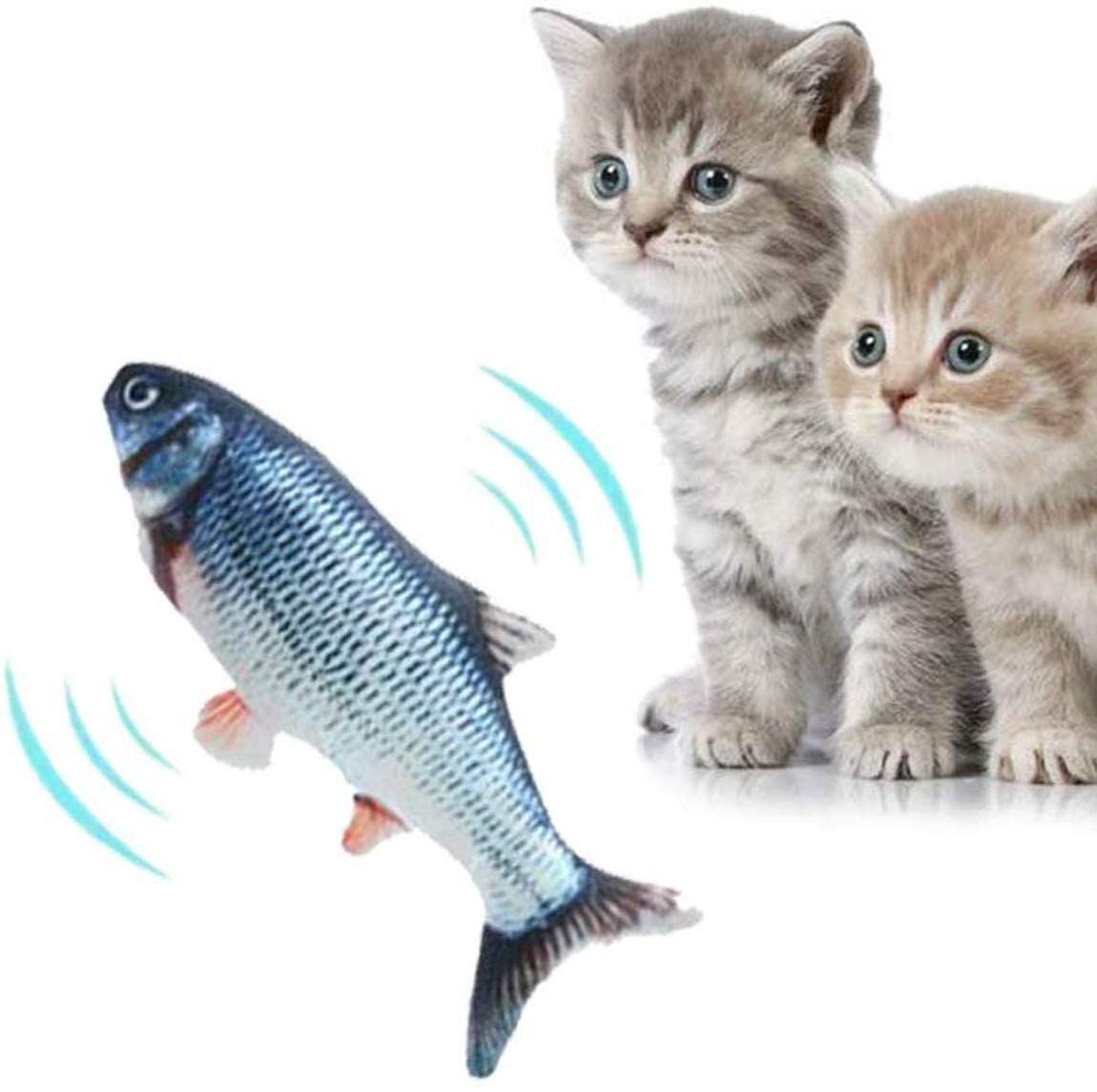 Cat Electric Fish Toy Moving Fish Catnip Plush Toy USB Charging 3D Simulation Active Dolls