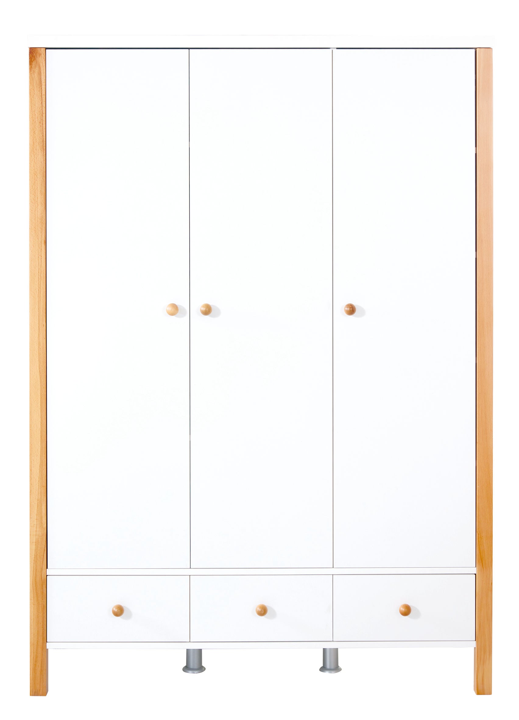 White 3-Door Wardrobe #CTY01GR