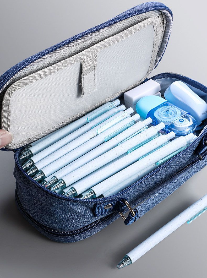 Large Capacity Pencil Case Multi Purpose Stationery Storage Handheld Pen Bag