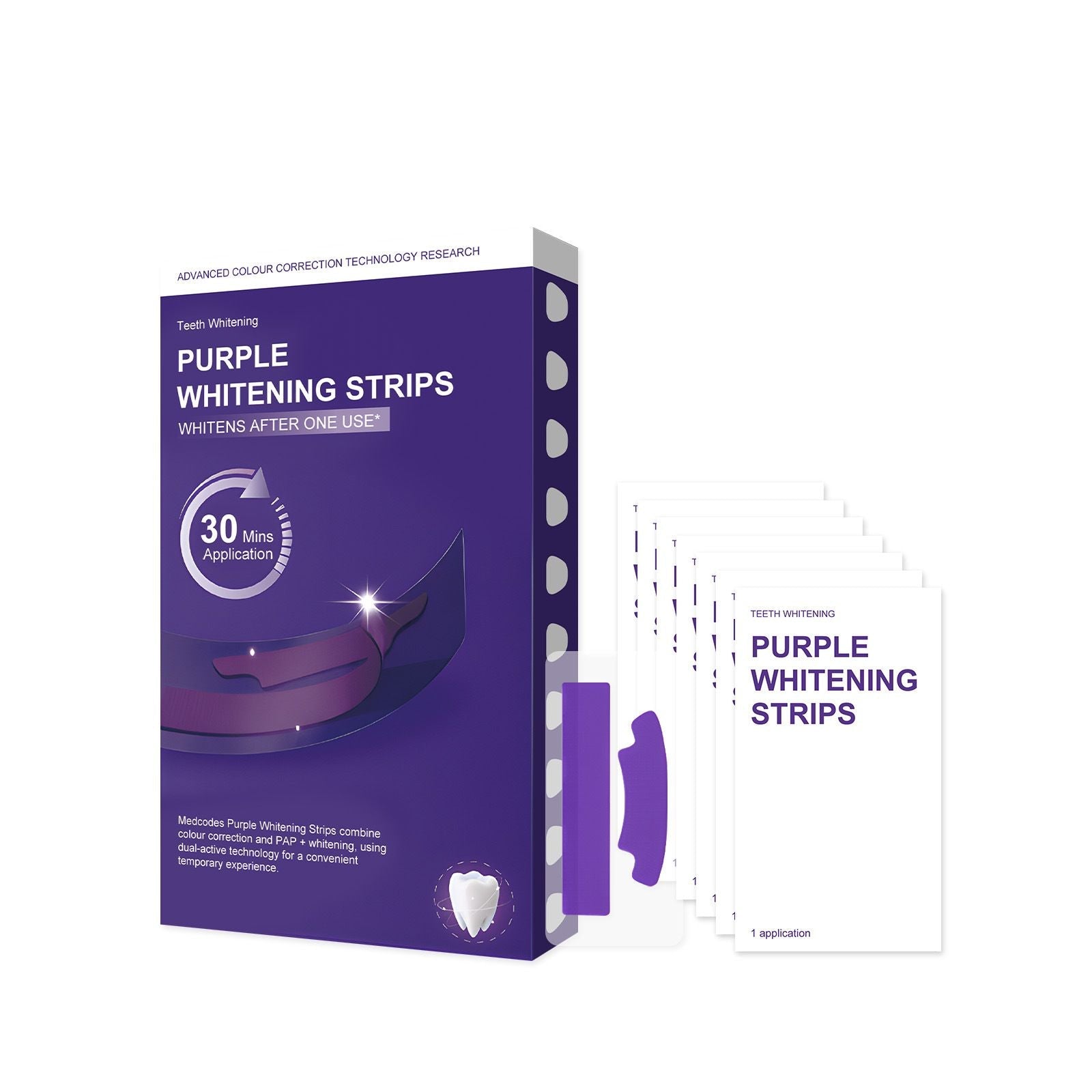 Purple Teeth Whitening Strips 7pcs
