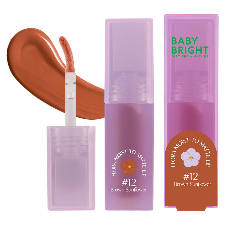Flora Moist to Matte Lip 3g Baby Bright (M) #12 Brown Sunflower