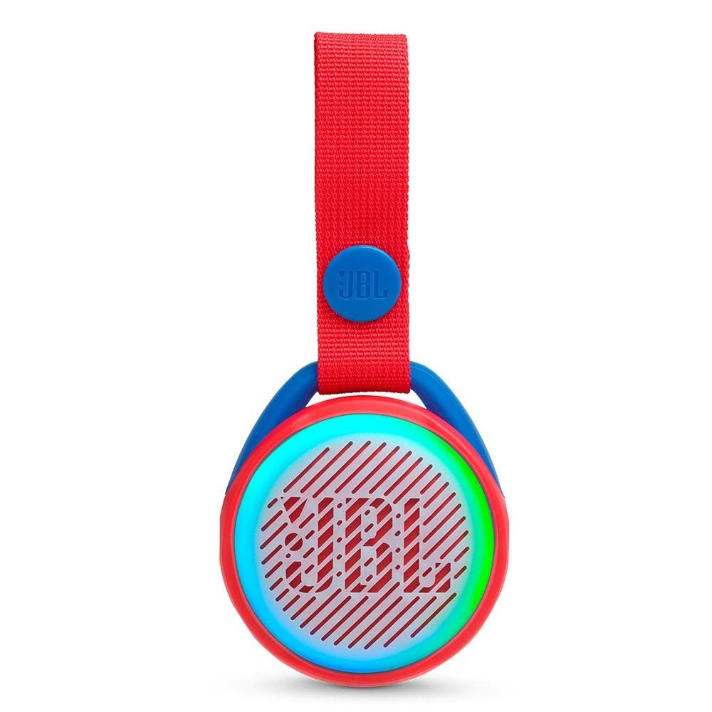 JBL JR POP Portable Bluetooth Speaker for Kids, IPX7 Waterproof, Multicolor Lights, 5H Playtime, Red