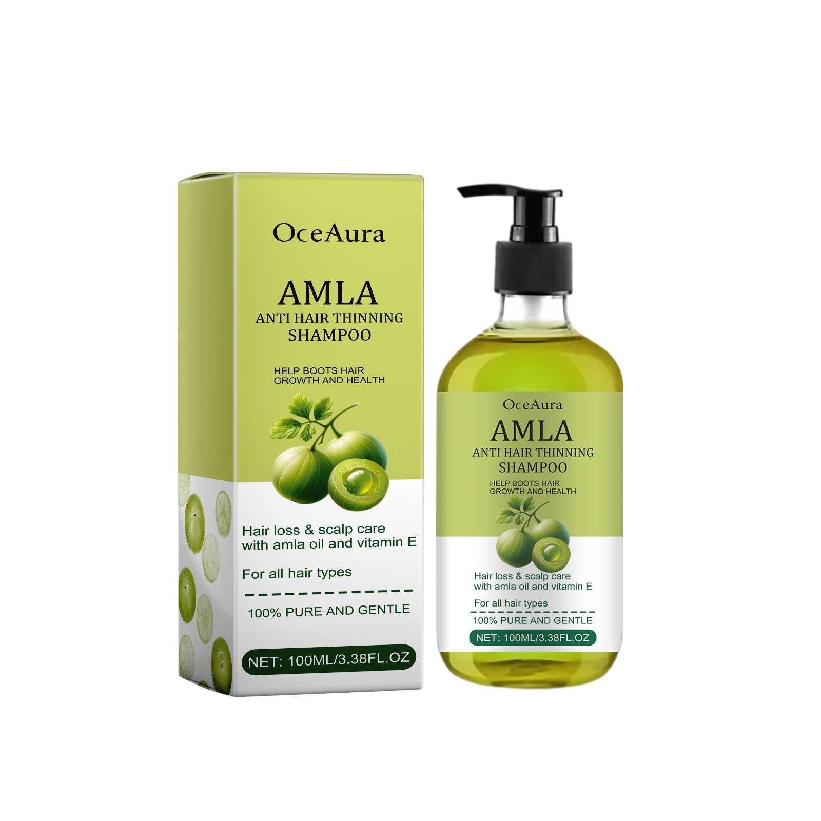 Amla Hair Care Shampoo for Thinning Hair, Nourishing, Strengthening, and Volumizing ,100ml