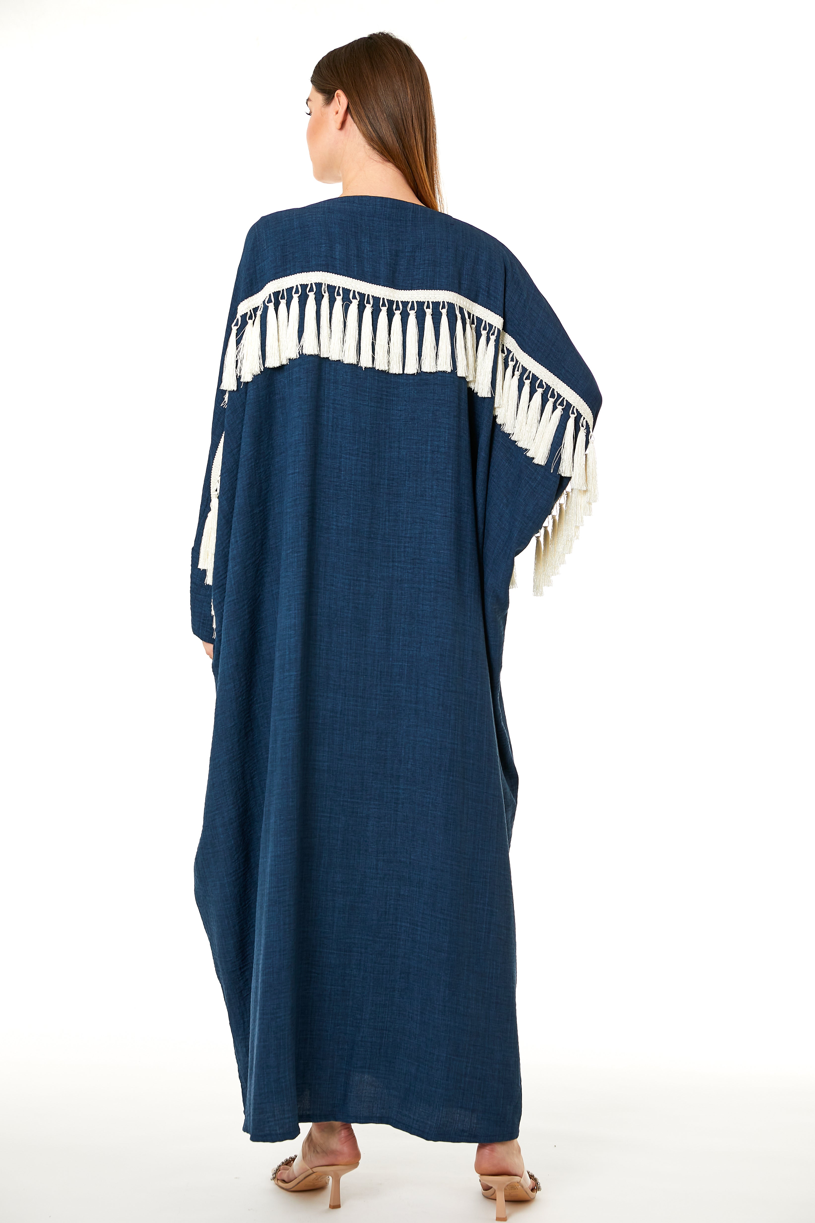 MOiSTREET Navy CEY Melange Abaya