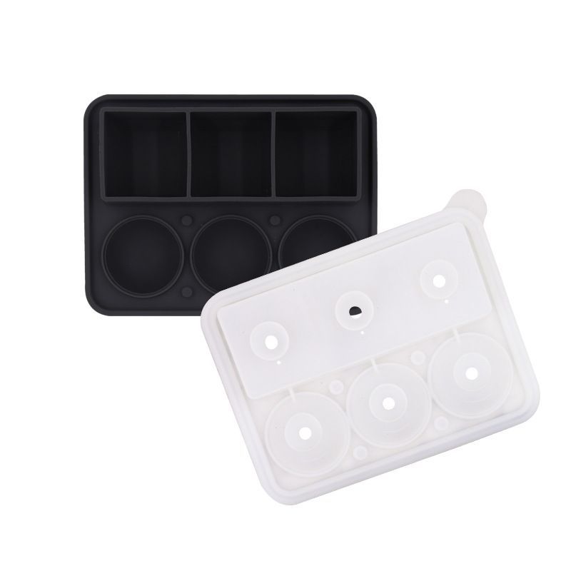 Silicone Ice Tray Ice Balls With Self Contained Funnel For DIY Whisky And Mixing