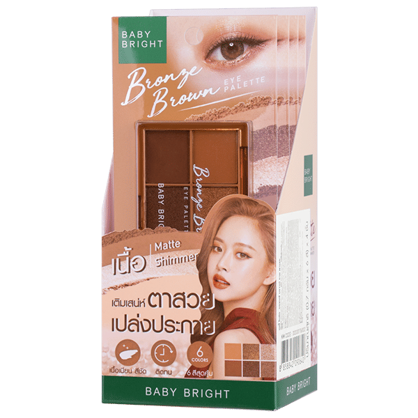 باليت ظلال عيون برونزية بنية 0.7 جرام × 6 ألوان بيبي برايت (M)