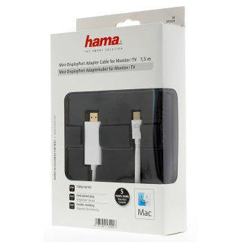 HAMA 53220 MINI-DISPLAYPORT ADAPTER CABLE FOR DIGITAL TV, 1.50 M-MAC