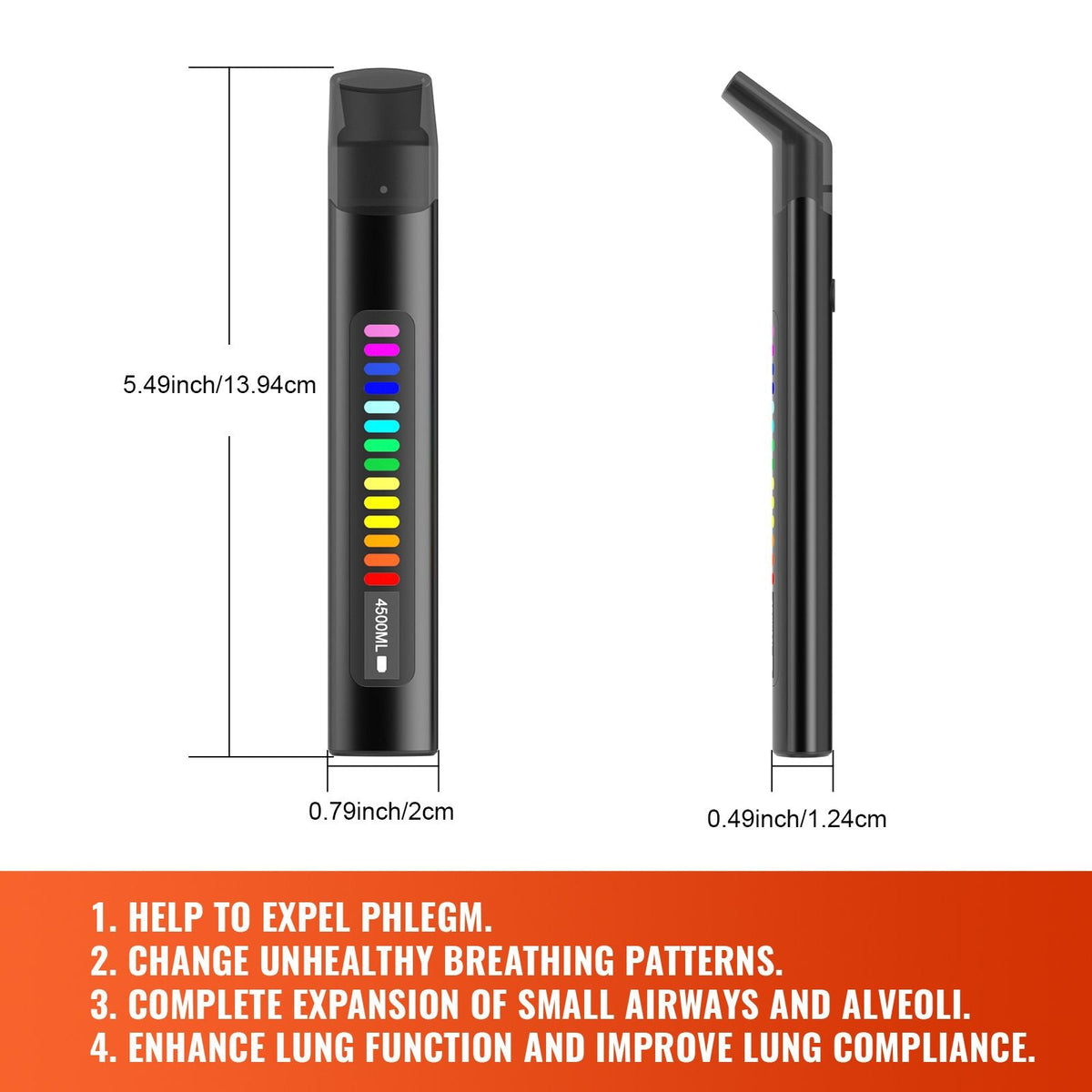 Portable Breathing Exercise Device Smart Breathing Training Assistant with Real-Time Display