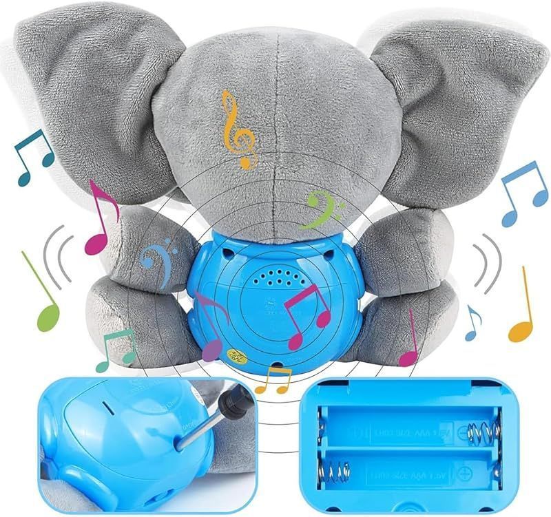 Baby Toy Plush Elephant Doll with Sounds Lights For Babies 6 Months