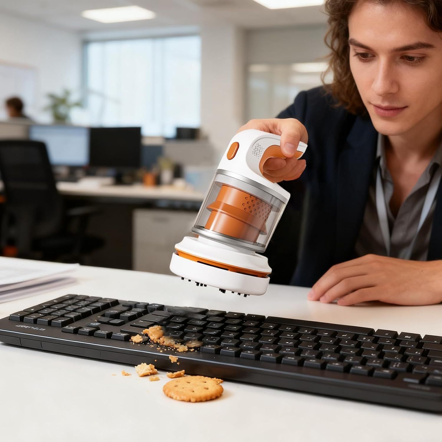 Computer Vacuum Cleaner Portable Debris Removal Desktop Vacuum Cleaner