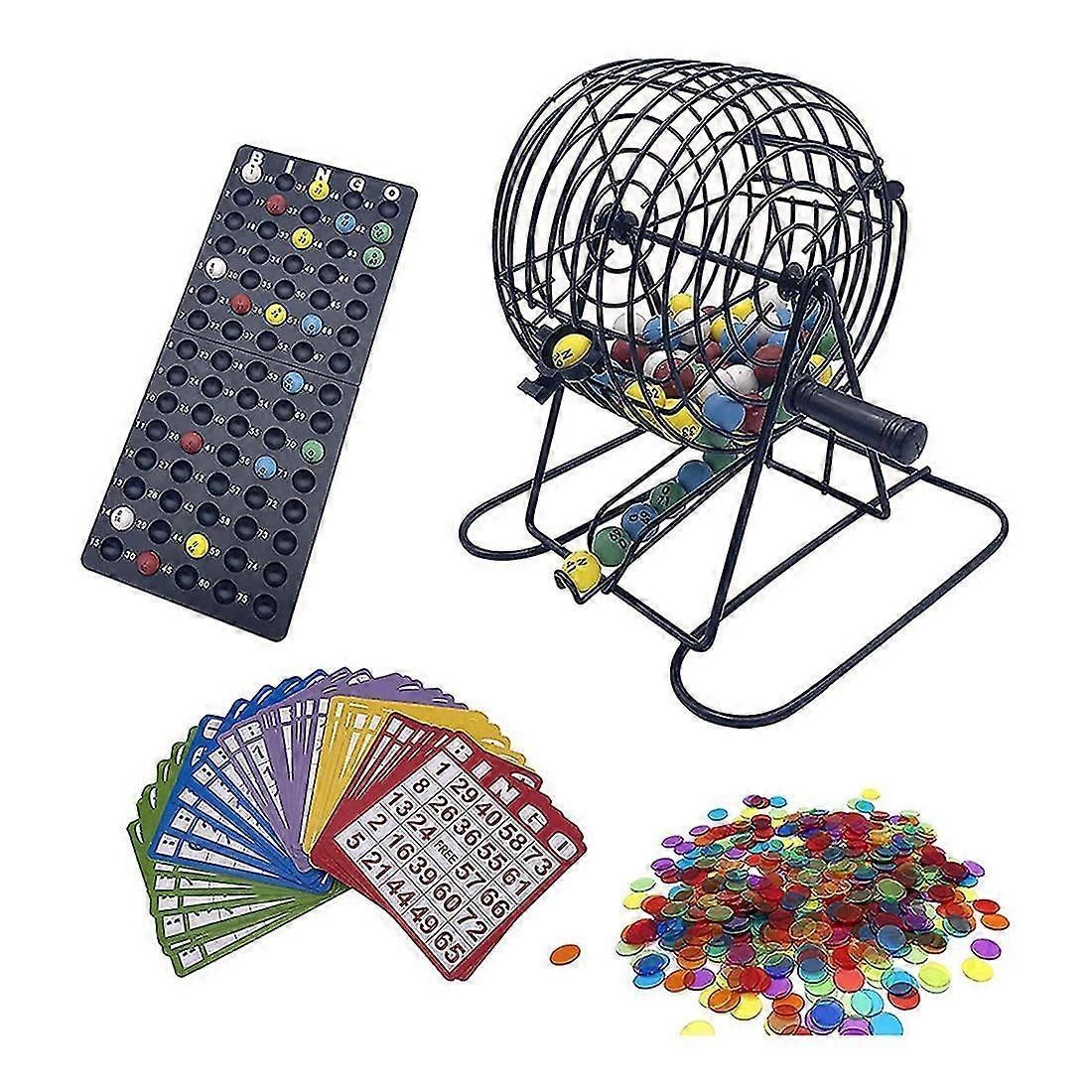 Deluxe Bingo Game Set With Cage Balls and Bingo Cards
