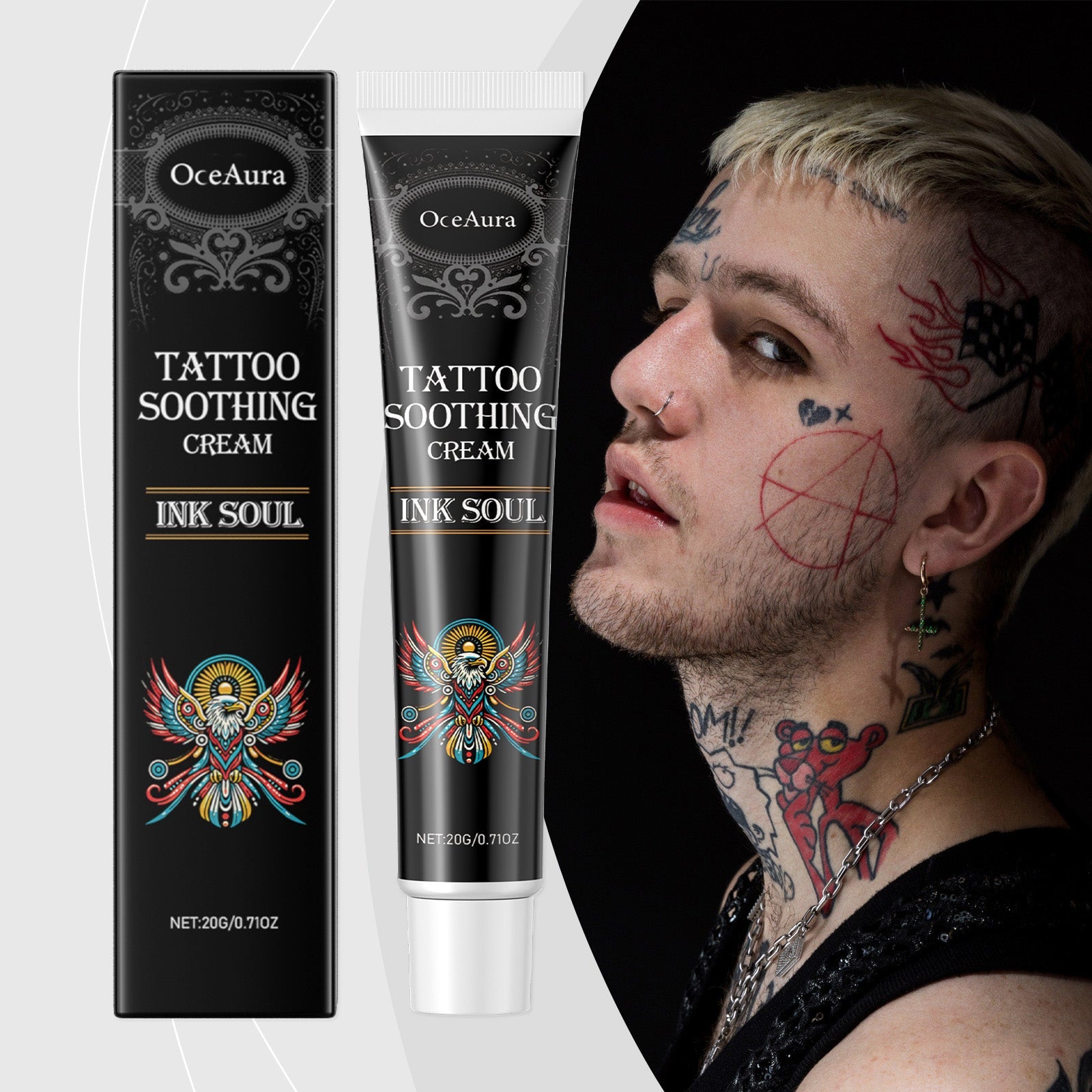 Body Care Cream, Hydrating, Nourishing, Tattoo Prep, Moisturizes Skin ,20g