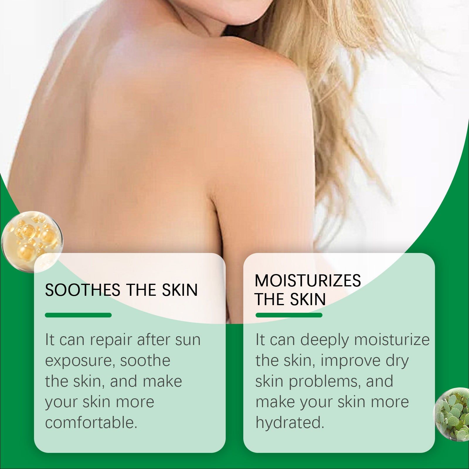 Cactus Soothing Gel for Skin Care, Hydrates, Moisturizes, Sun Repair ,100g