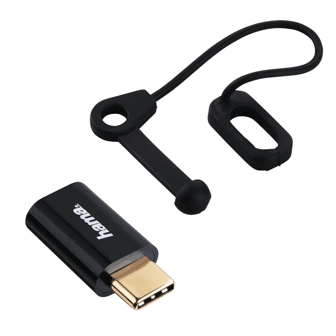 HAMA 135723 USB-C Adapter, USB 2.0, USB-C Plug – Micro-USB-B Socket, 480 Mbit/s