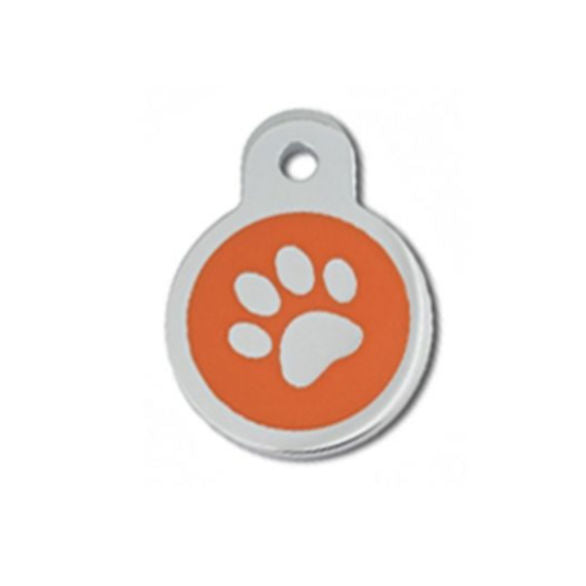 Hillman ID Tag - Circle Small Epoxy Paw