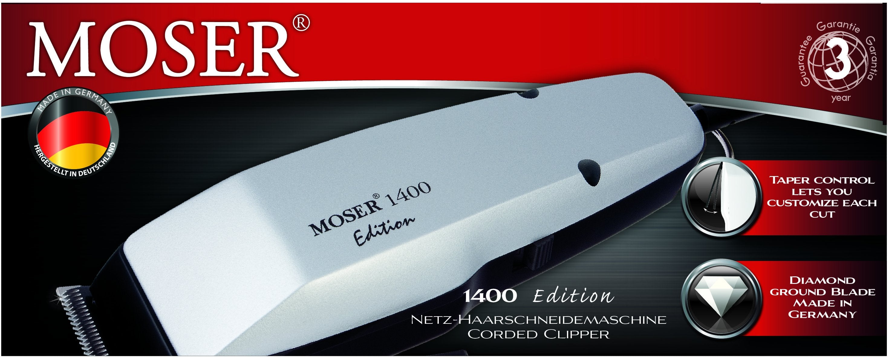 MOSER 1400 CLIPPER SILVER