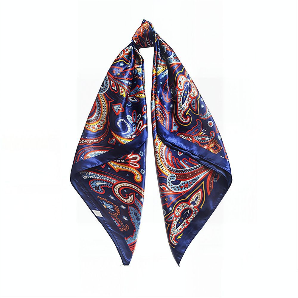 4Pcs Paisley Satin Silk Square Scarf Set for Women 90cm