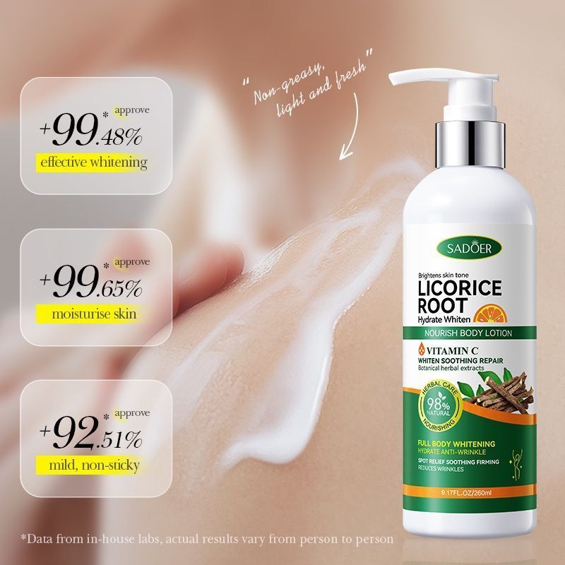 Licorice & Vitamin C Brightening Body Lotion - Hydrating & Moisturizing Skin-001-SD88119