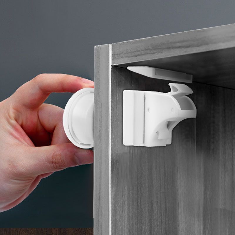 Magnetic Cabinet Locks Baby Proofing Safety Cupboard Locks 4 Locks 1 Key