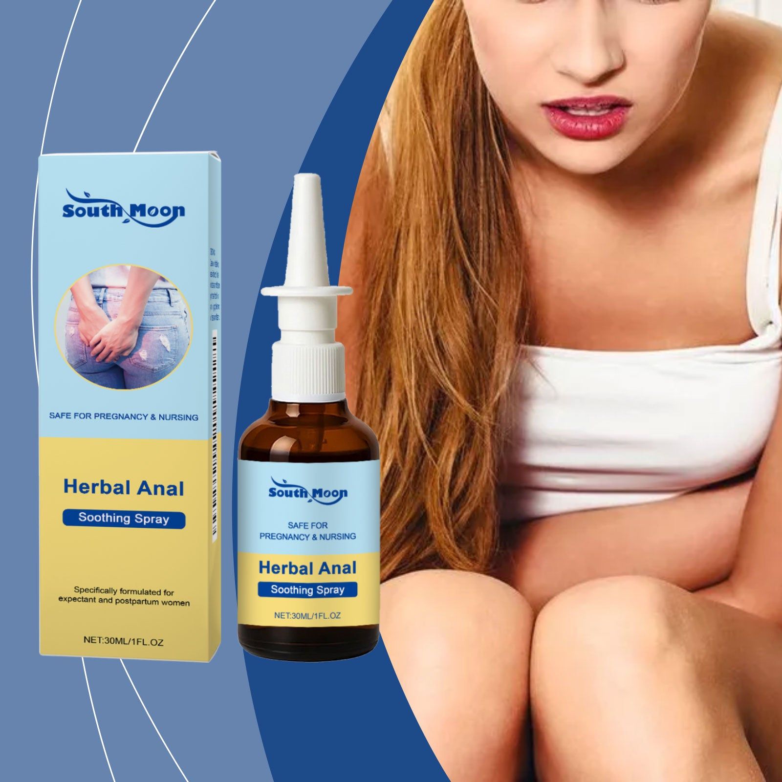 Relief for Hemorrhoids, Perianal Care Spray, Fast Itch & Discomfort Relief ,30ml