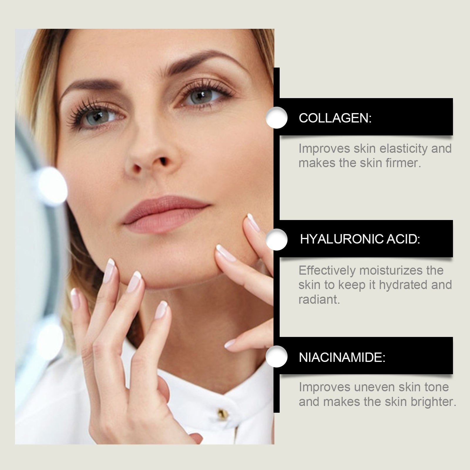 Collagen Facial Care Moisturizer, Hydrating, Gentle, Anti-Aging, Smooth Skin ,50g