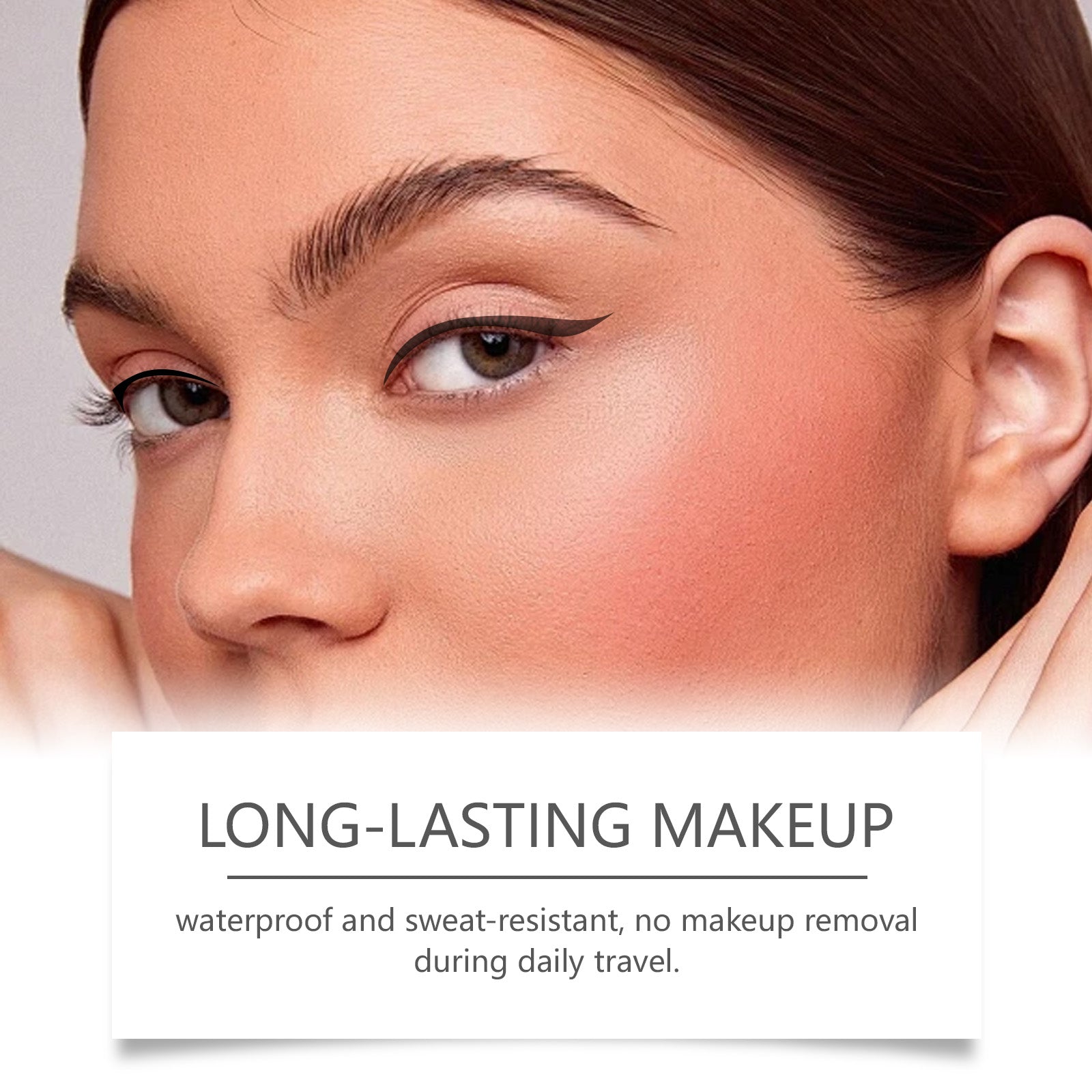 Brown Waterproof Double-Ended Eyeliner Pen, Easy Eye Makeup, Smudge-Proof, Portable ,2.1ml